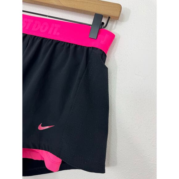 Nike Dri-FIT Just Do It Running Shorts Black Pink Size XS - Picture 4 of 7